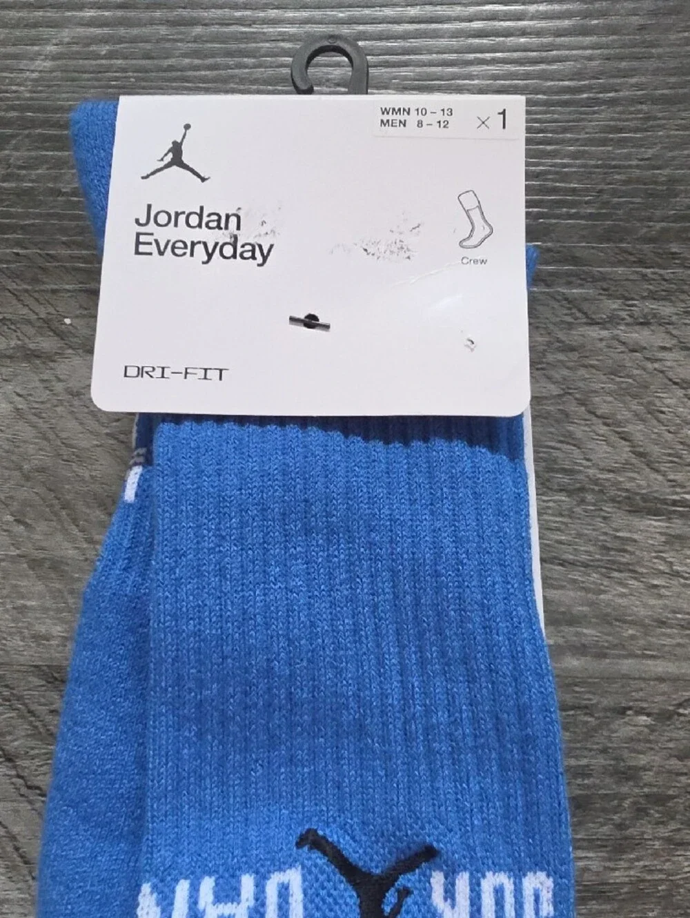 Jordan Everyday Dri-FIT Crew Socks - Blue Size L